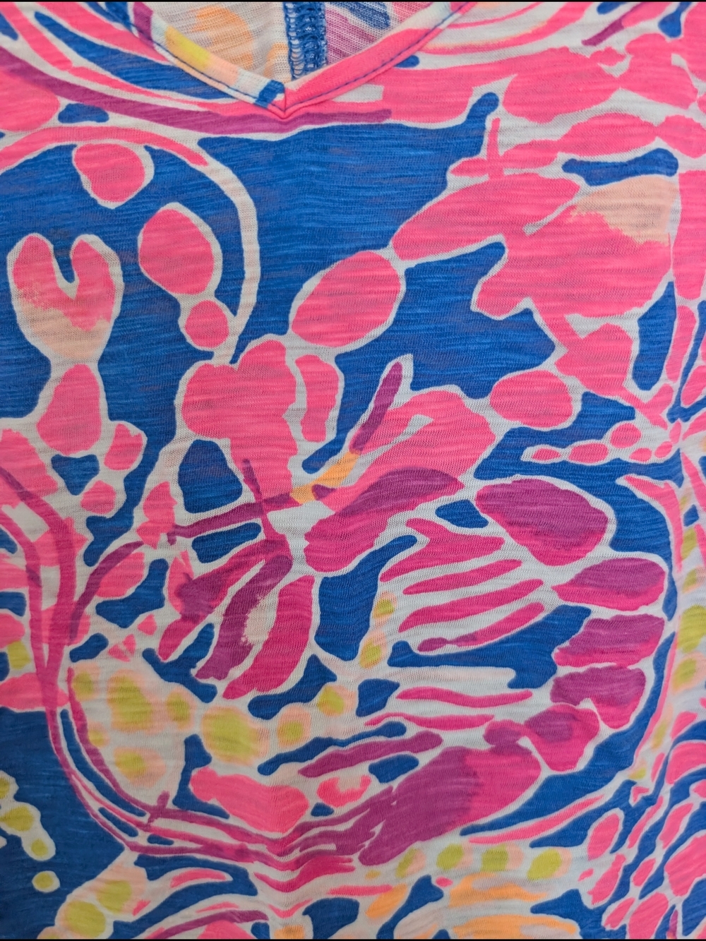Lilly Pulitzer Gigi V-Neck Tank Top Catch & Release Women's Size Small Tropical - Picture 2 of 8